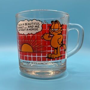 1978 McDonalds Garfield Comic Glass Mug
